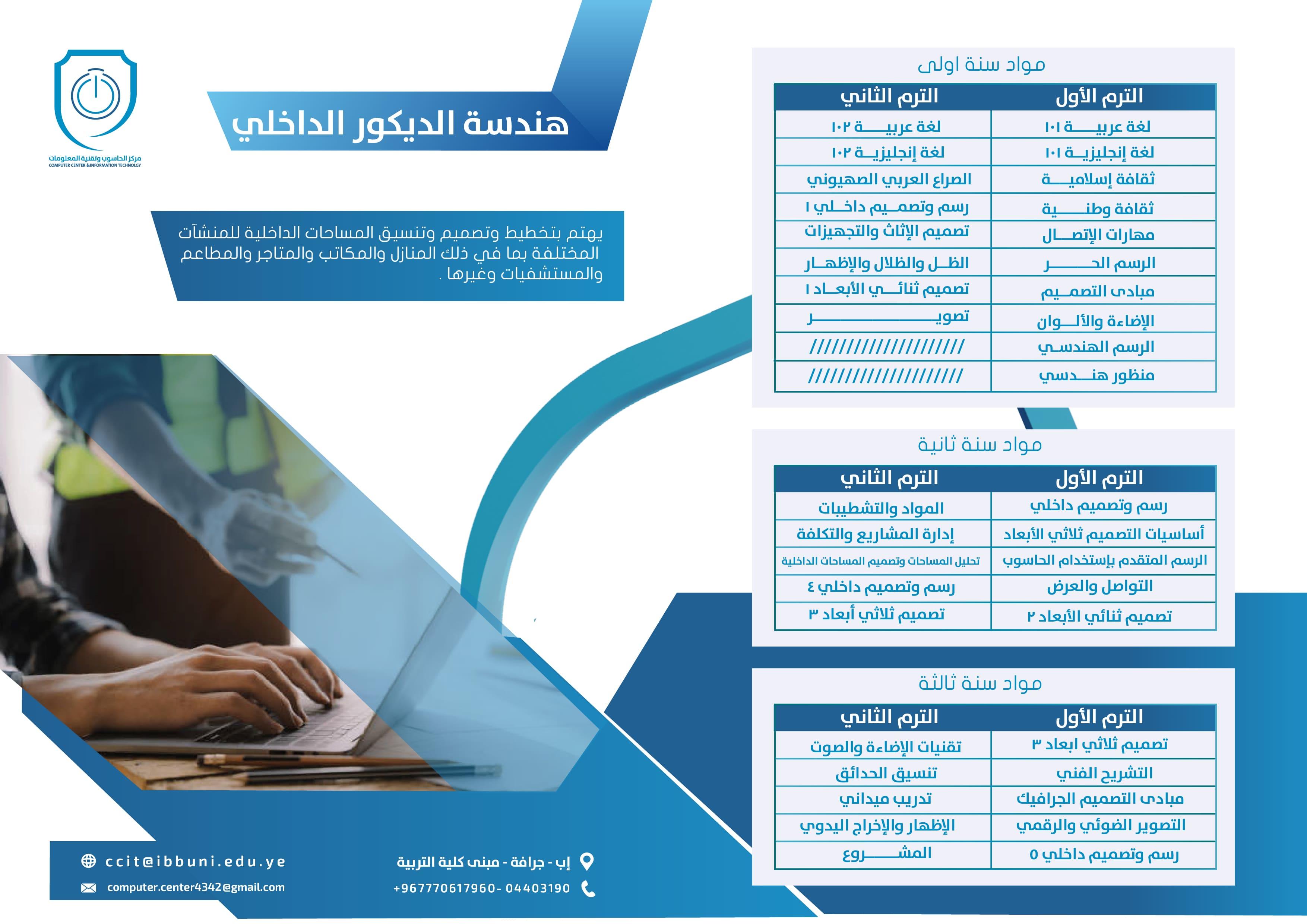 قسم الديكور والتصميم الداخلي