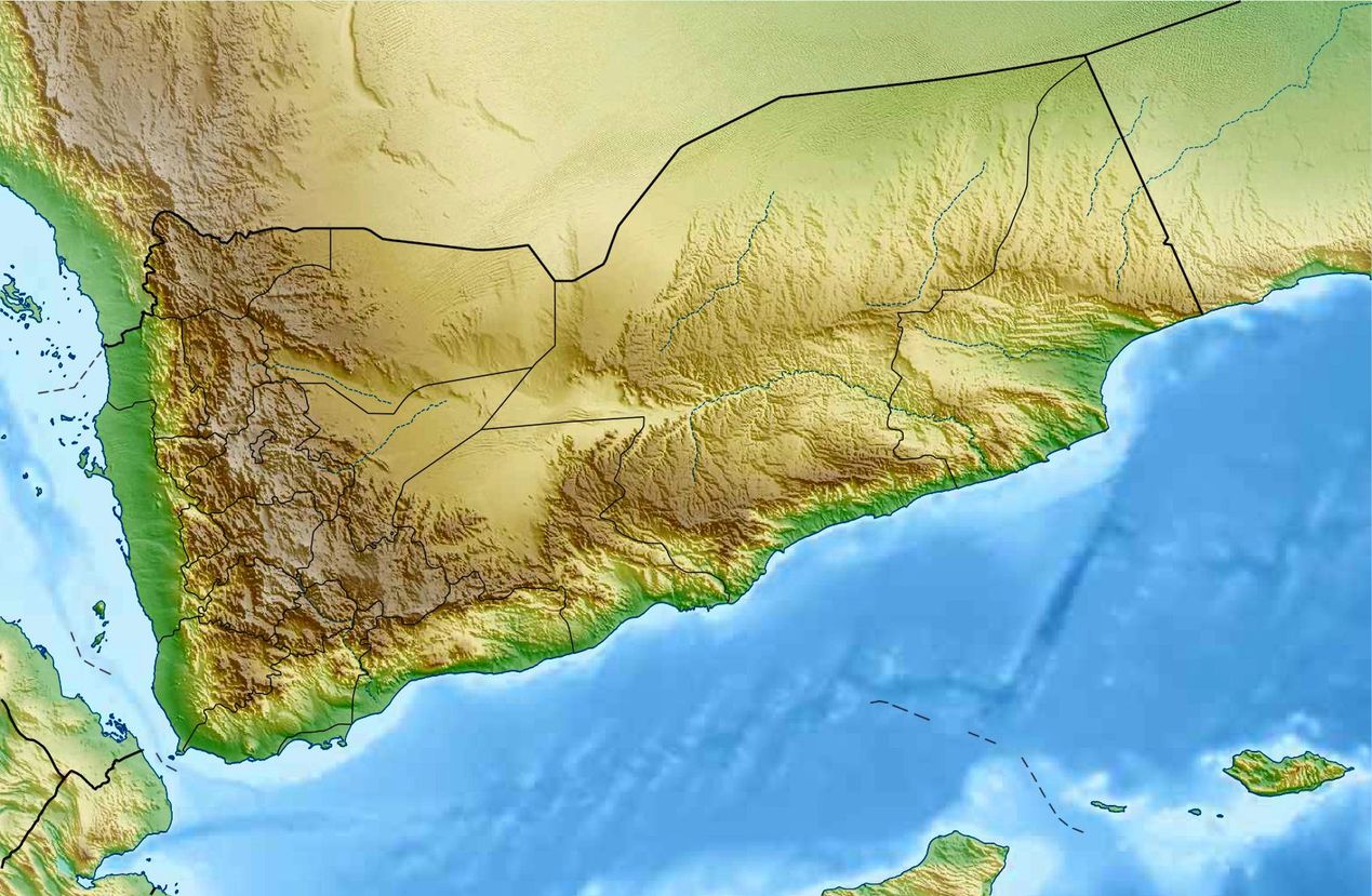 خارطة التضاريس الطبيعية